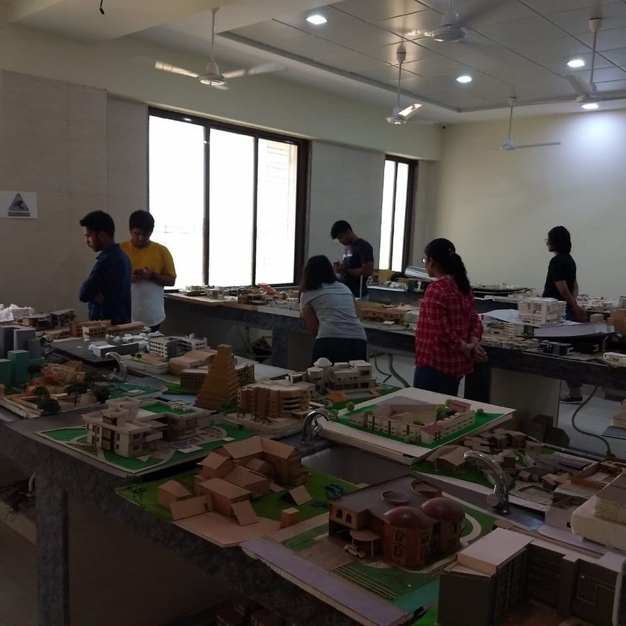 Model making workshop in the studio